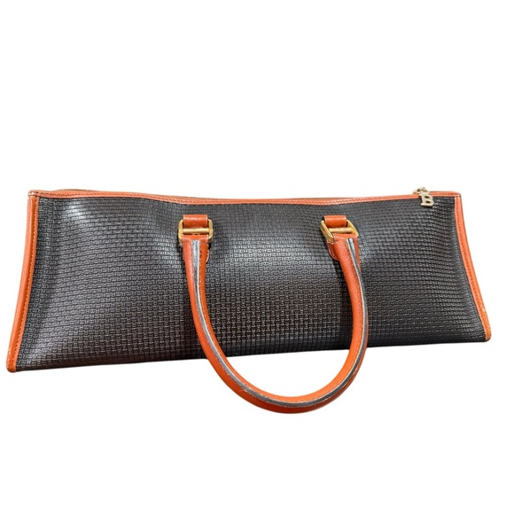 Bally Vintage East/West “B” Embossed Canvas Satchel – Made in Italy - Picture 6 of 13